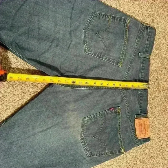 Levis 501 Jeans Mens 40x32 Blue Straight Button Fly American Blue Denim JP014 - Picture 7 of 9